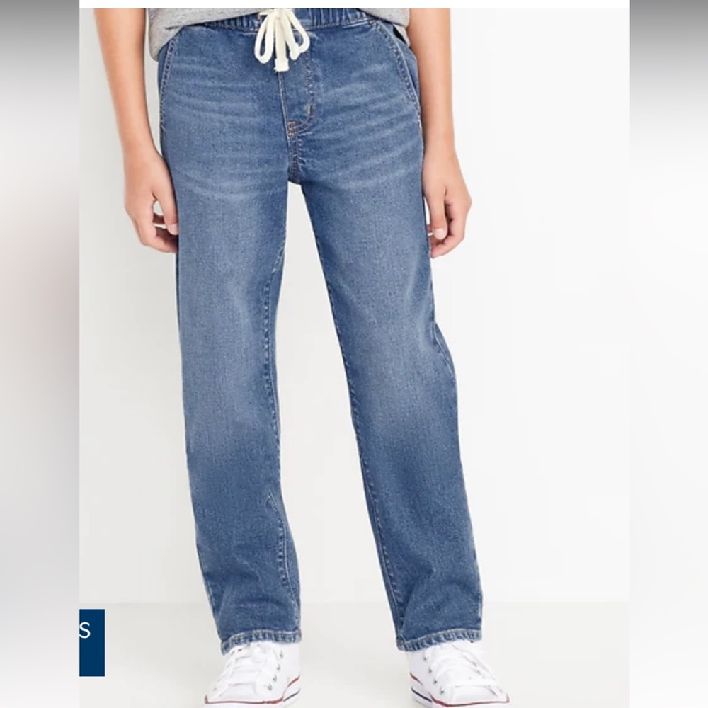 Old Navy Pull on Straight Leg Jeans and Pants for boys- brand NWT-lot of 2 pair